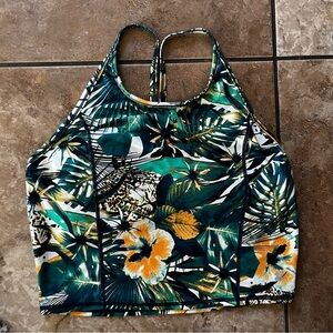 Sweaty Betty Tropical Crop Top with Built in Bra